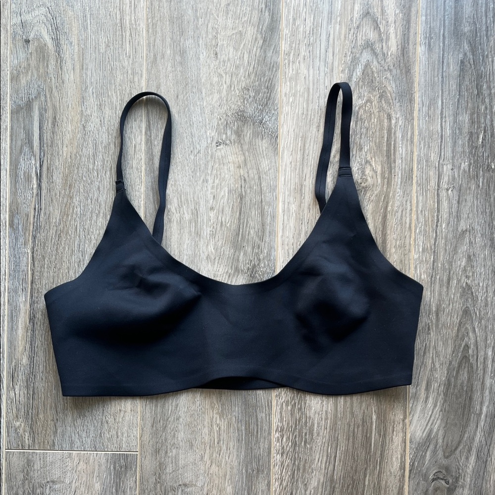 Free People Black Seamless Scoop Bralette